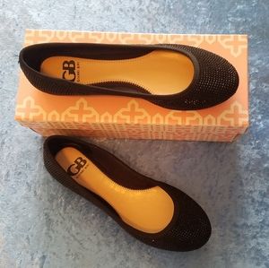 Gianni Bini Star Bright Black Ballet Flats